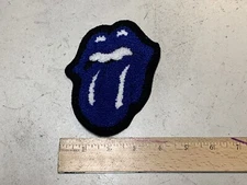 CUSTOM MADE Chenille Like Rolling Stones Blue Tongue Patch IRON ON/ Sew On