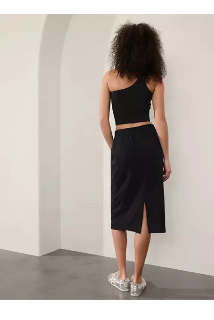 Jupe Mi-hauteur Athleta En Coton élasthanne Noir - Taille M Neuve Avec étiquette