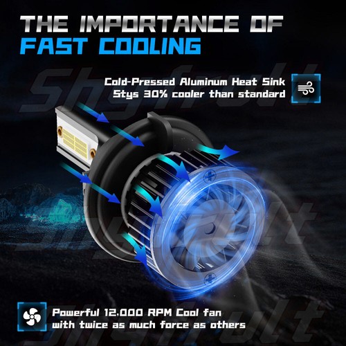9008 H13 For 2017-2022 Ford F-650 F-750 led headlight high low-beam light bulbs - Bild 5 von 11