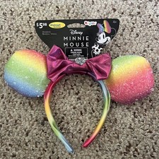 Disney Minnie Mouse Headband Disguise Halloween Costume Accessory Rainbow Sequin