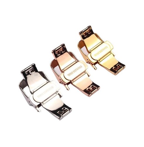 16/18/20mm Deployment Butterfly Clasp Buckle Fits Jaeger LeCoultre Watch Straps - Picture 11 of 26