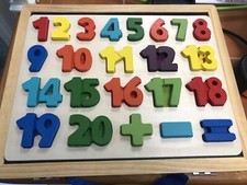 Children Wooden Education Toys Early Learning To Count Numbers Plus