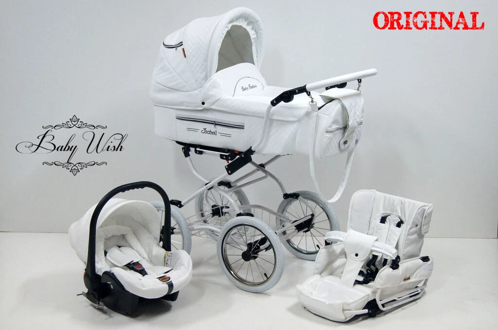 ISABELL Pram Baby Fashion 2in1 3in1 CARRYCOT + STROLLER + CAR SEAT + ISOFIX
Opens in a new window or