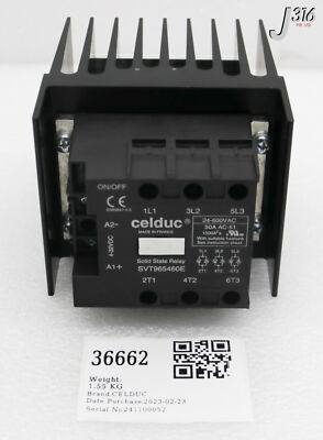 36662 CELDUC SOLID STATE RELAY 600VAC SVT965460E