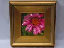Original Oil Painting “Pink Is Pretty” by Fonda Doerre – Signed & Framed