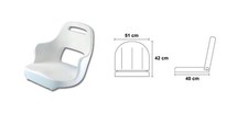 SEDILE CAPTAIN PLUS BIANCO IN POLIETILENE ROTAZIONALE - NAUTICA BARCA GOMMONE