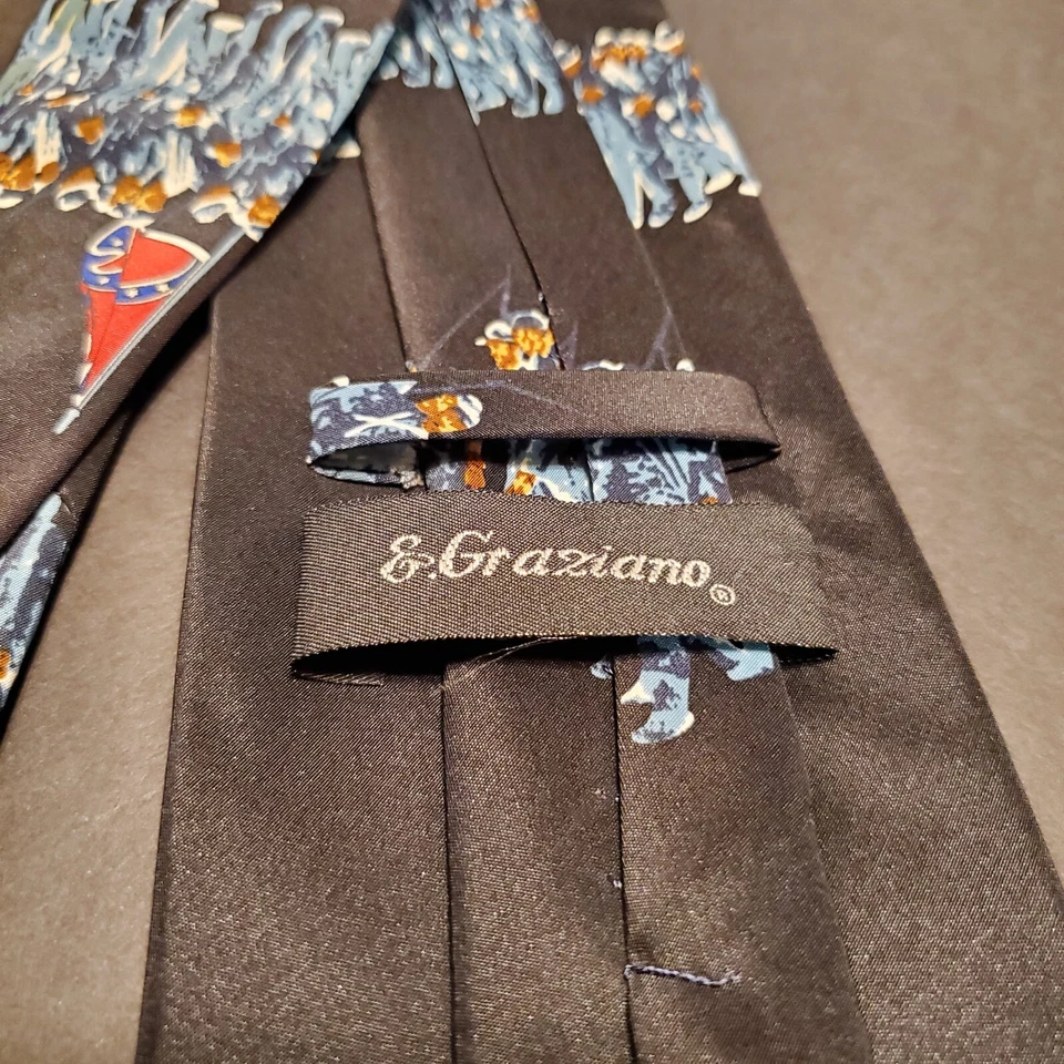Corbata Negra Guerra Civil 57x4" Marca: E. Graziano Foto 3 de 4