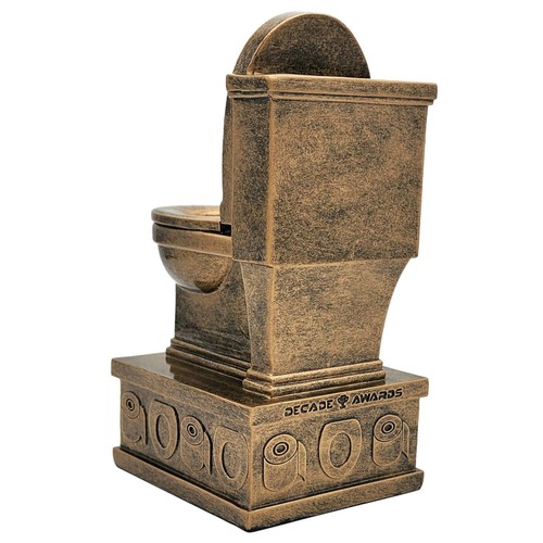Letzter Platz Gold Toilettenpokal, Aktionssockel - individuelle Gravur Verlierer Auszeichnung - Bild 10 von 11