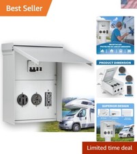 RV Electrical Outlet Panel, Temporary Power Outlet Panel, with 20, 30, 50 Amp...