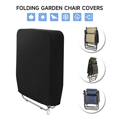 NEVERLAND Heavy Duty Folding Reclining Chair Cover Garden Sun Lounger Covers Waterproof