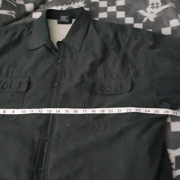 Cazadora de manga larga forrada Sherpa verde oscuro Route 66 Original Clothing Co 3X Foto 3 de 4