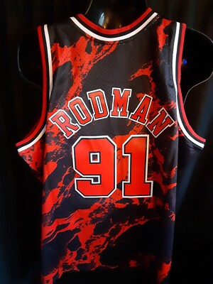 Chicago Bulls Dennis Rodman #91 Women's Mitchell Ness