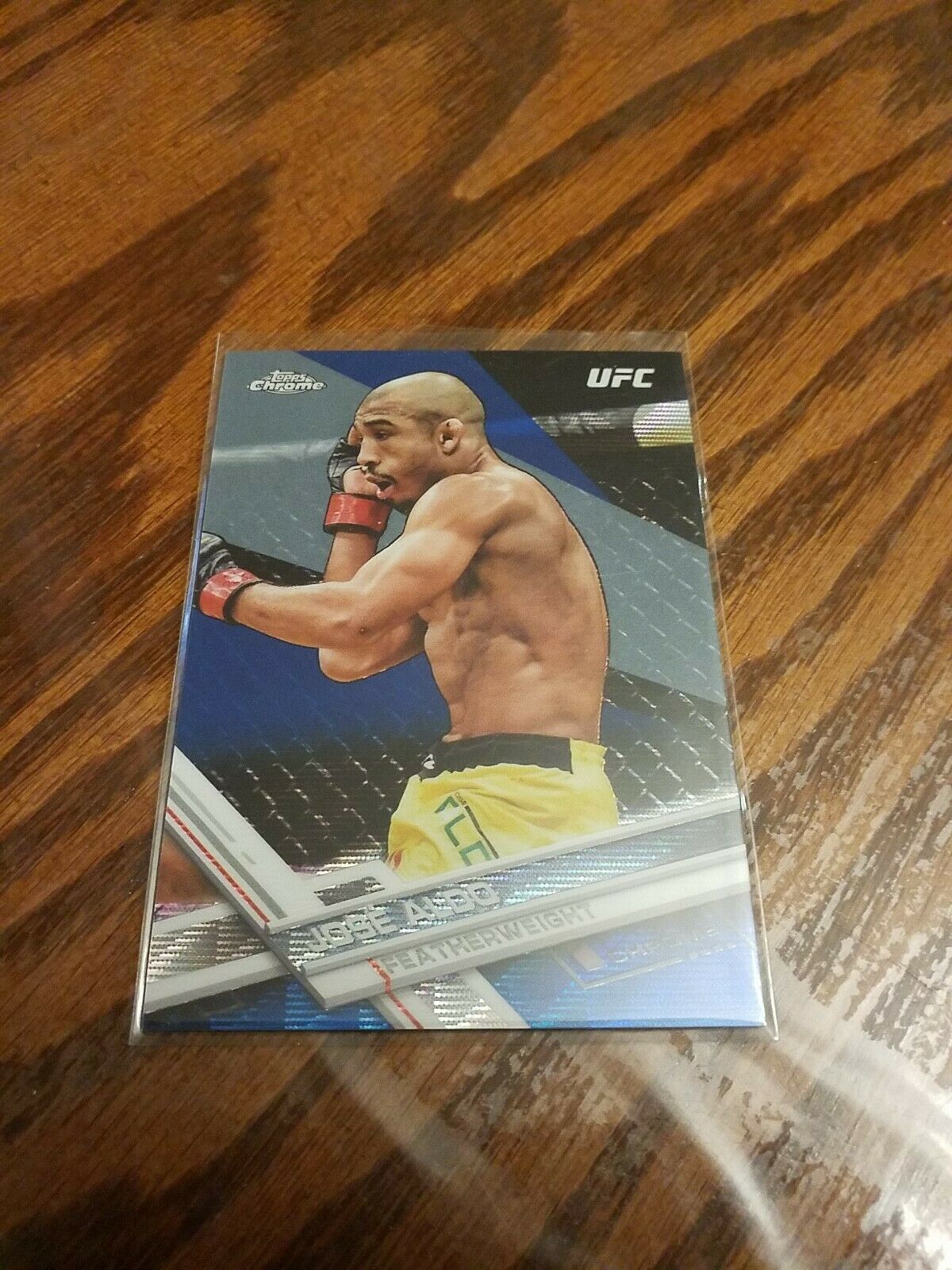 2017 UFC Topps Chrome Blue Wave Refractor Parallel Card #40/75 Jose Aldo #2