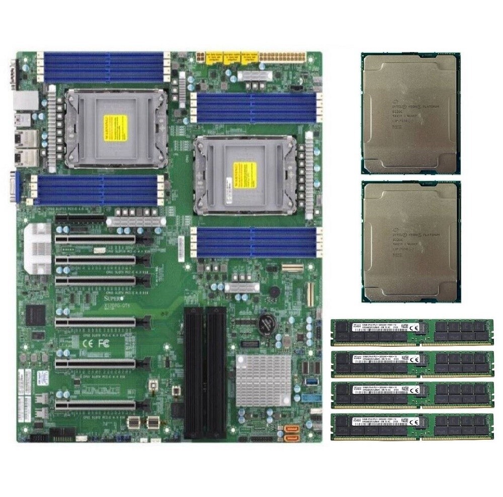 Supermicro X12DPG-QT6 2x Intel Xeon Platinum 8336C CPU 4x 64GB