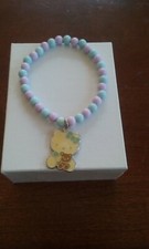 Hello Kitty beaded Bracelet Pink And Light Blue with Charm