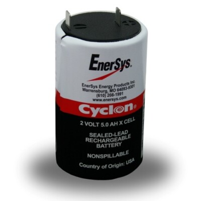 EnerSys Cyclon Rechargeable 2 Volt 5Ah SLA Battery - Model 0800-0004