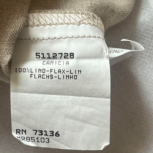 【MaxMara】Max Mara linen shirt tunic 100% linen beige - Picture 10 of 11