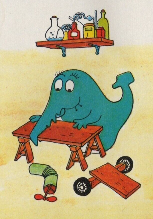 1976 Barbapapa BARBABRIGHT Trading Card 3.75