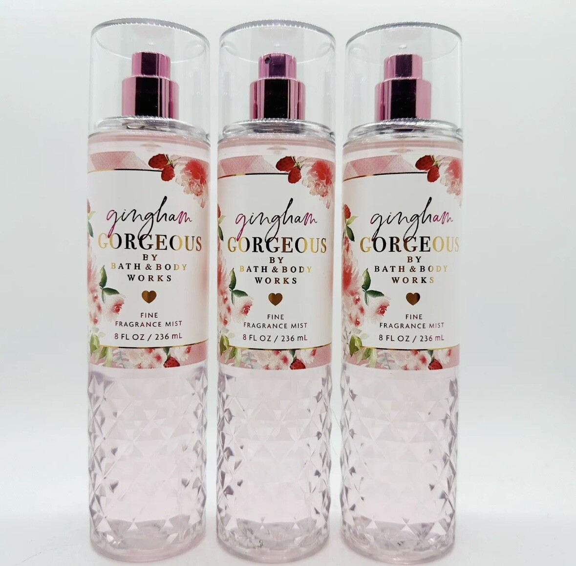 NEW! 3-PACK BATH & BODY WORKS GINGHAM GORGEOUS FINE