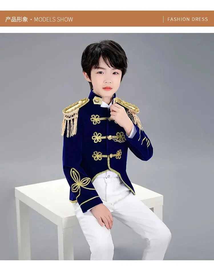 Disfraz para niño Príncipe Juegos con disfraces Trajes Blazer Trajes Corte Disfraz Medieval Foto 2 de 4