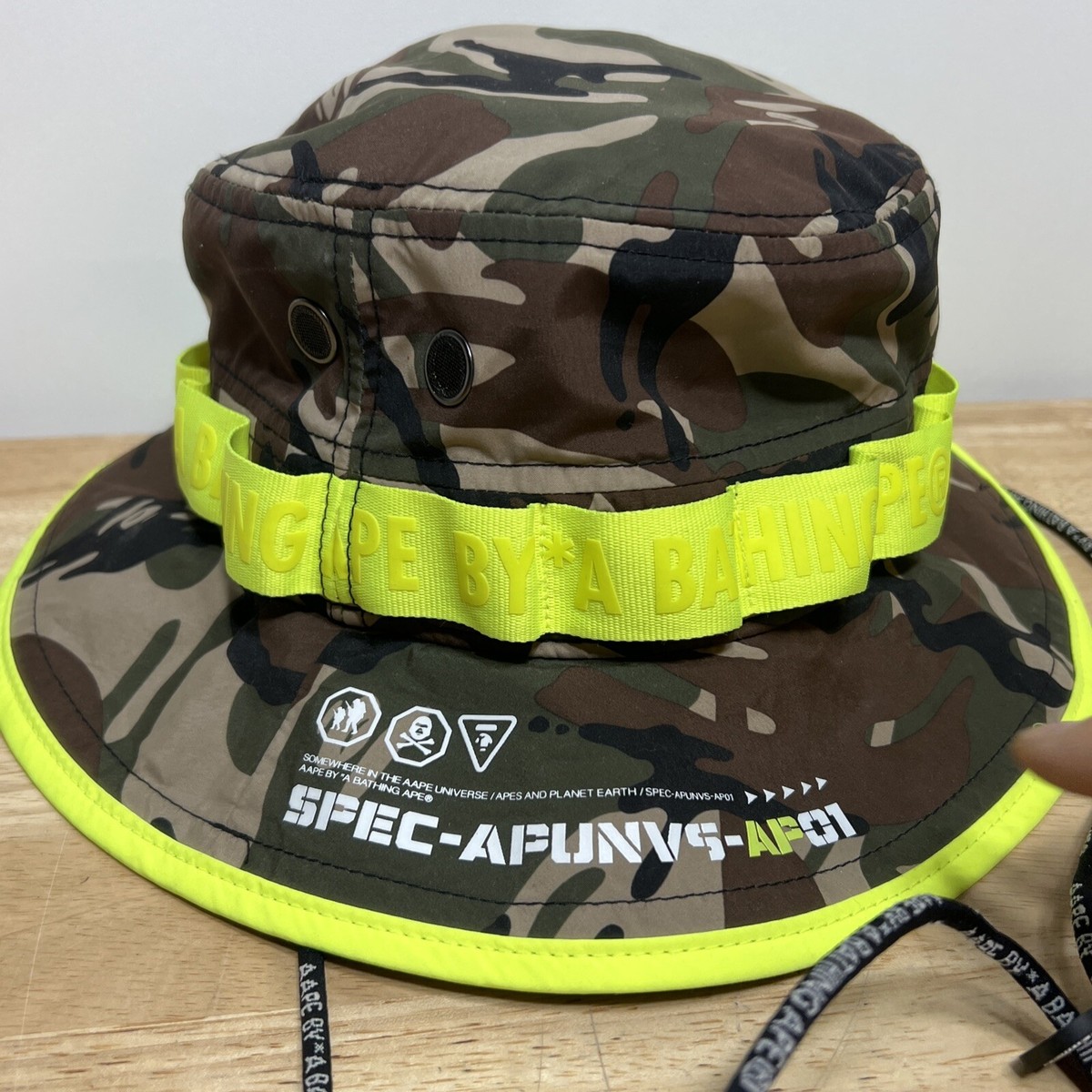 A BATHING APE エイプ CAMO MILITARY HAT A Bathing Ape BAPE Hat Cap Snap Back Camouflage Japan Mens