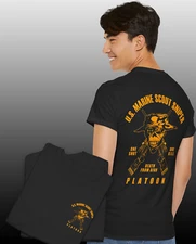 NEW MARINE SCOUT SNIPER PLATOON T-SHIRT HQ Design