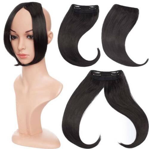 UK Real Thick Bangs Clip in Front Fringe AS Human Hair Extensions Fake Topper UK - Picture 35 of 39