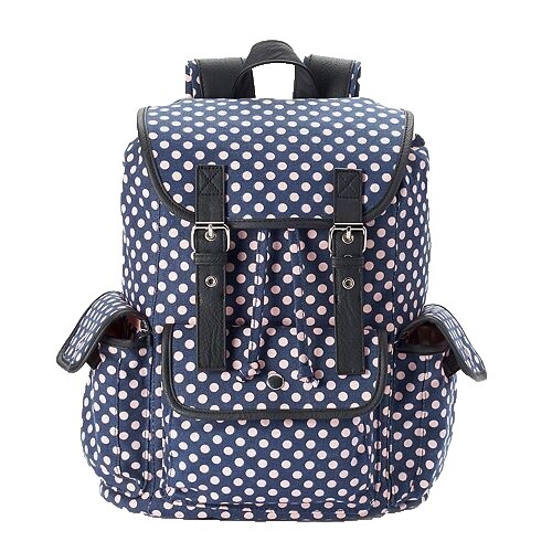Vintage CHATEAU Fun Striped Convertible Backpack & Shoulder BAG (DENIM) Vintage CHATEAU Fun Striped Convertible Backpack & Shoulder  main image 2