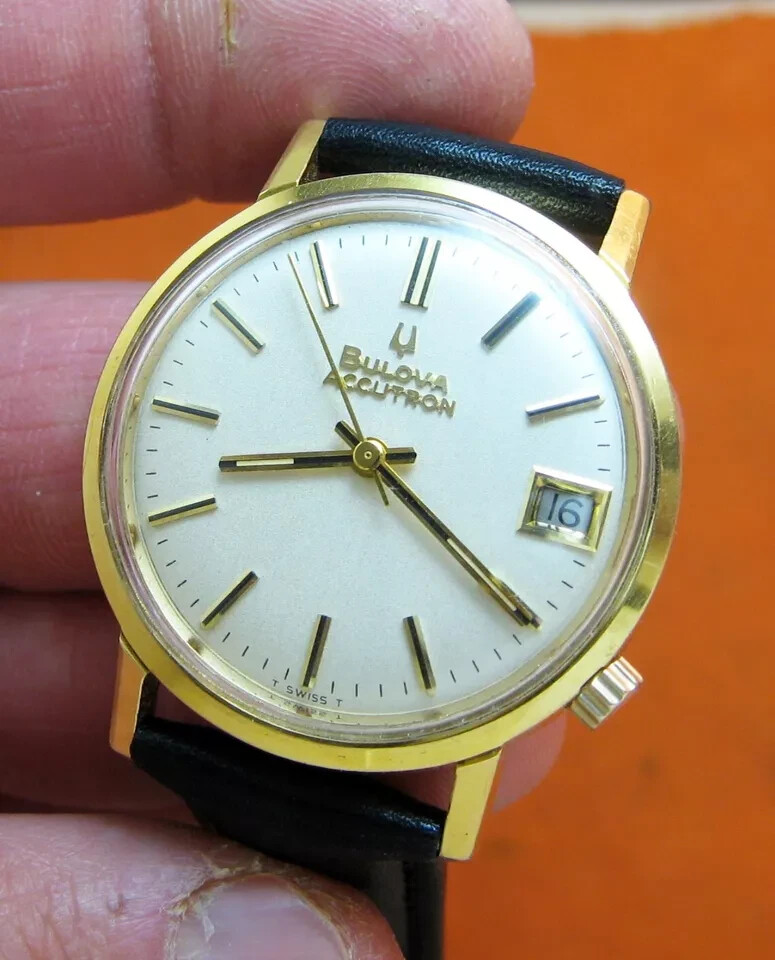 SERVICED ACCUTRON BULOVA 2181 GOLD ELECTROPLATE TUNING FORK