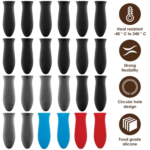 8Pcs Silicone Hot Handle Holder Heat Resistant Pot Handle Covers libKN*