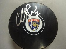 COLTON SCEVIOUR   FLORIDA PANTHERS  SIGNED AUTO  HOCKEY PUCK W/COA