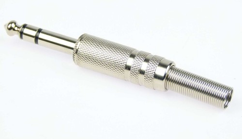 2 x ADAM HALL Stereo Klinkenstecker 6,3 mm Klinken Klinke Kabel Stecker Metall - Bild 3 von 5