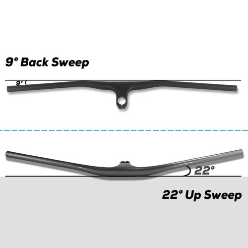 DH Carbon Integrated Cockpit MTB Bicycle Handlebar 28.6mm 740-800mm Width - Picture 2 of 13