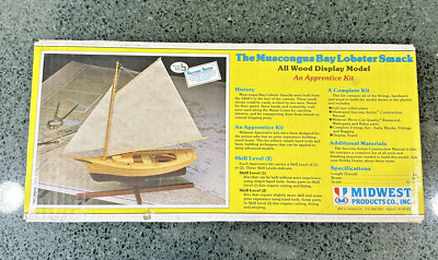 Midwest Products The Muscongus Bay Lobster Smack Wooden Ship Kit # 951 Sloop