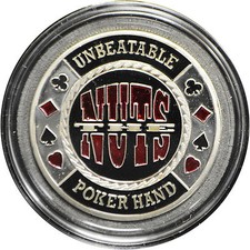 Casino Poker Table Poker Card Guard NUTS Silver