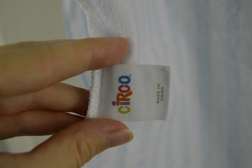 Circo Light Blue White Stripes Baby Blanket Flannel Receiving Security Lovey - Picture 6 of 8