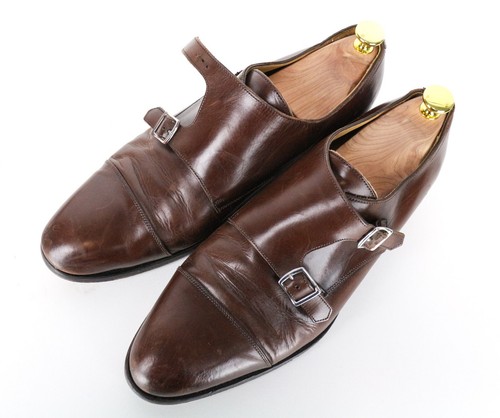 SUITSUPPLY Men Formal Shoes EU42 Brown Pure Calf Leather Monk Strap Classic - Picture 8 of 17