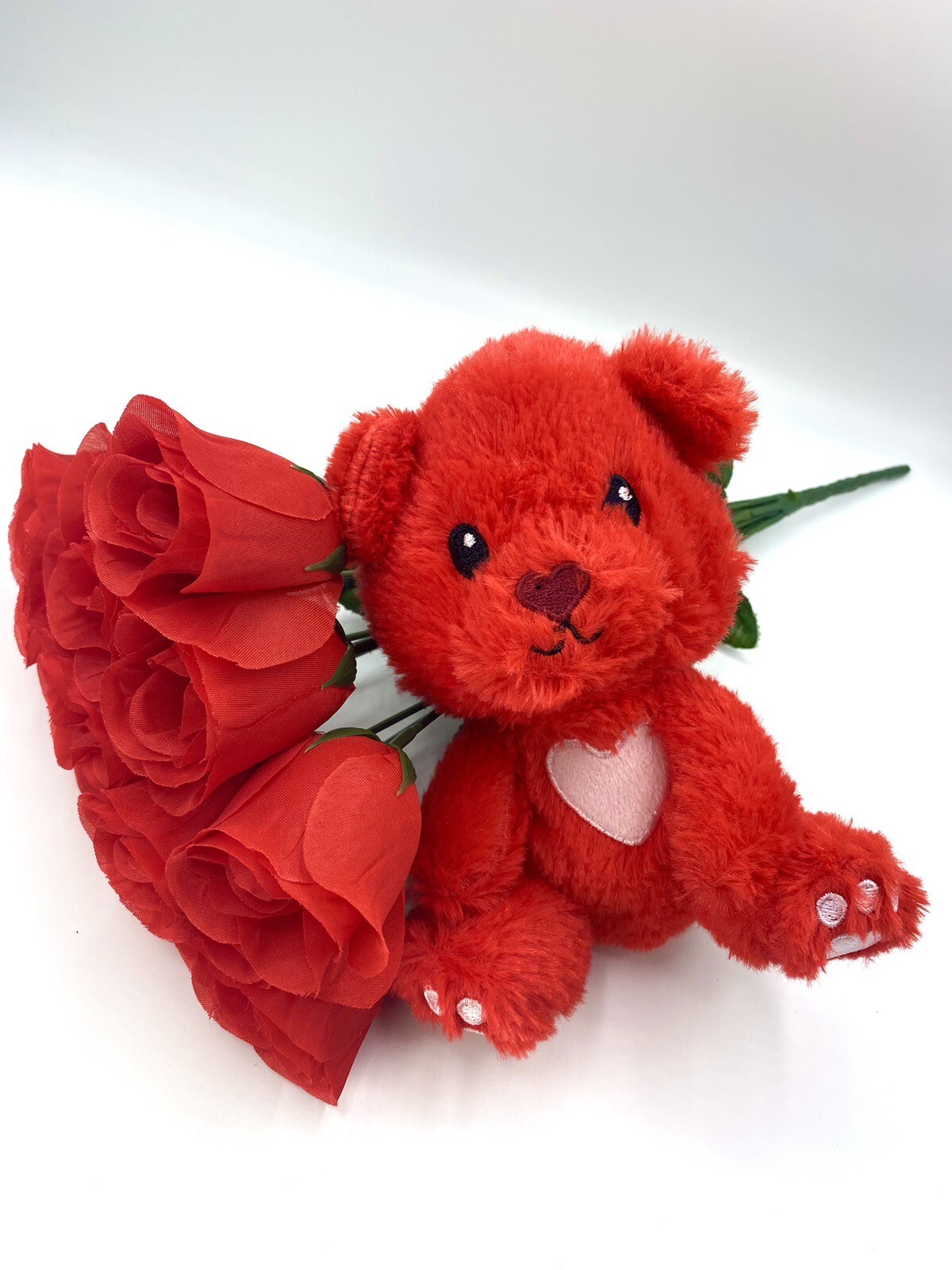 12 Silk Artificial Red Rose Long Stem Bouquet For Valentines Wedding Party Gift eBay