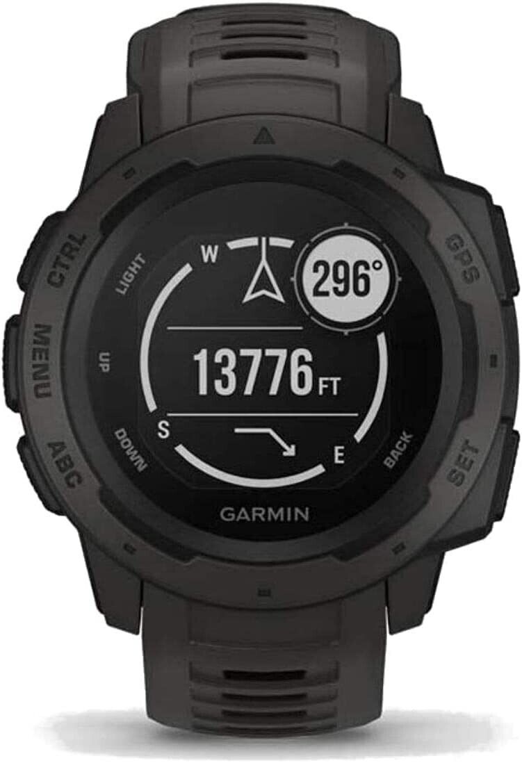 Garmin Instinct Rugged GPS Smart Watch - Graphite (010-02064-00 