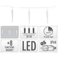 Eiszapfen Lichterkette 72 Led 6,9 M Beleuchtung Weiß