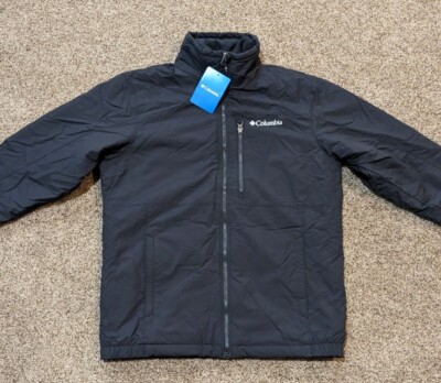 Columbia Northern Utilizer Black Fleece Lined Full Zip Jacket Mens Small 