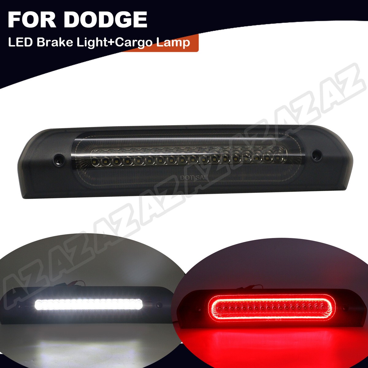 3ème Feu Stop LED Pour Dodge Ram 1500 2500 3500 (2009-2018) - Fonction Cargo - Plug & Play