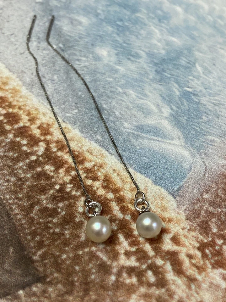 Akoya Pearl Threaders From Repurposed Mikimoto Brooch - Image 4 of 4