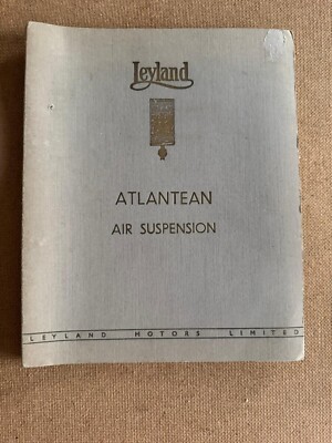 1958 Leyland Atlantean Bus Luftfederung Verkaufsbroschüre Katalog Fotoheft