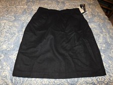 Sag Harbor, NWT, Size 12, 100 Pure New Wool Black Skirt, Quality