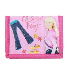 Mattel Barbie Girls Trifold Wallet Card Holder Pink
