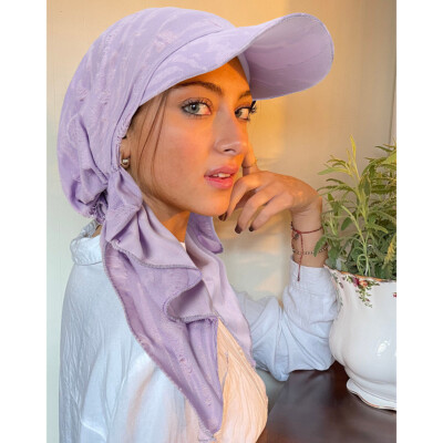 Muslim Women Head Scarf Visor Hat Wide Brim Cap Hijab Turban
