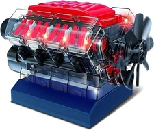 Playz V8 Combustion Engine Model Kit – 270 Pieces, STEM Educational Toy