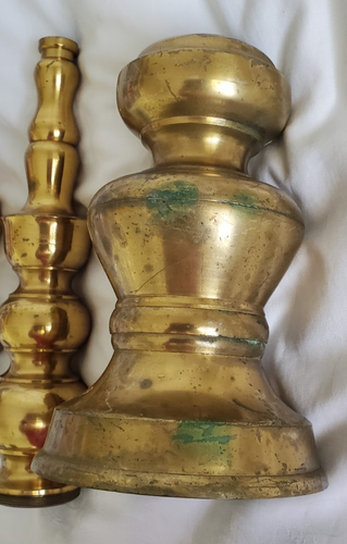 Candelabro vintage Homco grande de latón pesado de 18 pulgadas Japón - Imagen 8 de 14