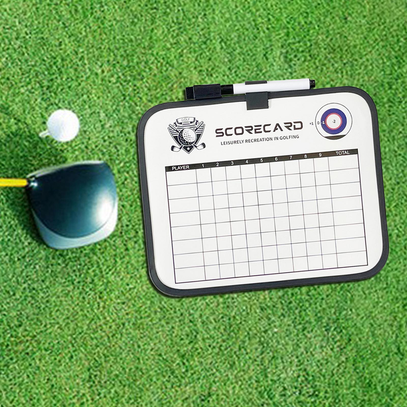 Golf Scoreboard with Marker and Eraser Reusable Match Data Small